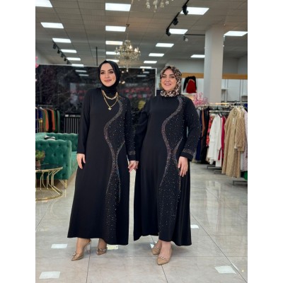 Halime Elbise Siyah  - Siyah