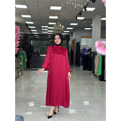 Lale Abiye Elbise Bordo - Bordo