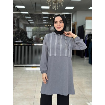 Erva Tunik Gri - Gri