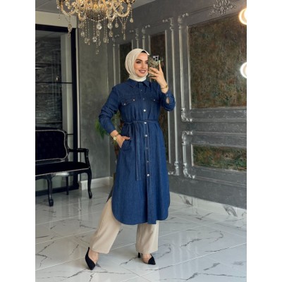 Rana Kot Tunik Koyu - koyu kot