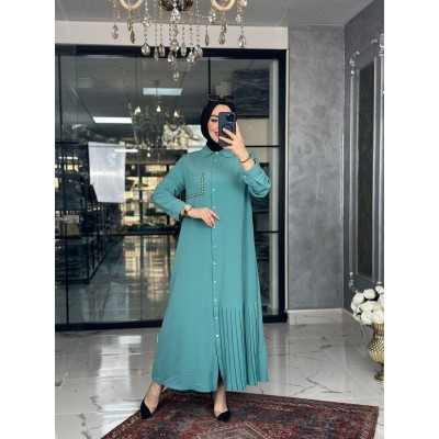 Neslihan Elbise-Mint Yeşili - Mint Yeşili