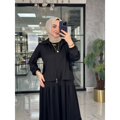 Asiye Ceket Elbise-Siyah - Siyah