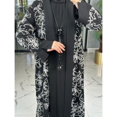 Karmen 2li Abaya-Siyah - Siyah
